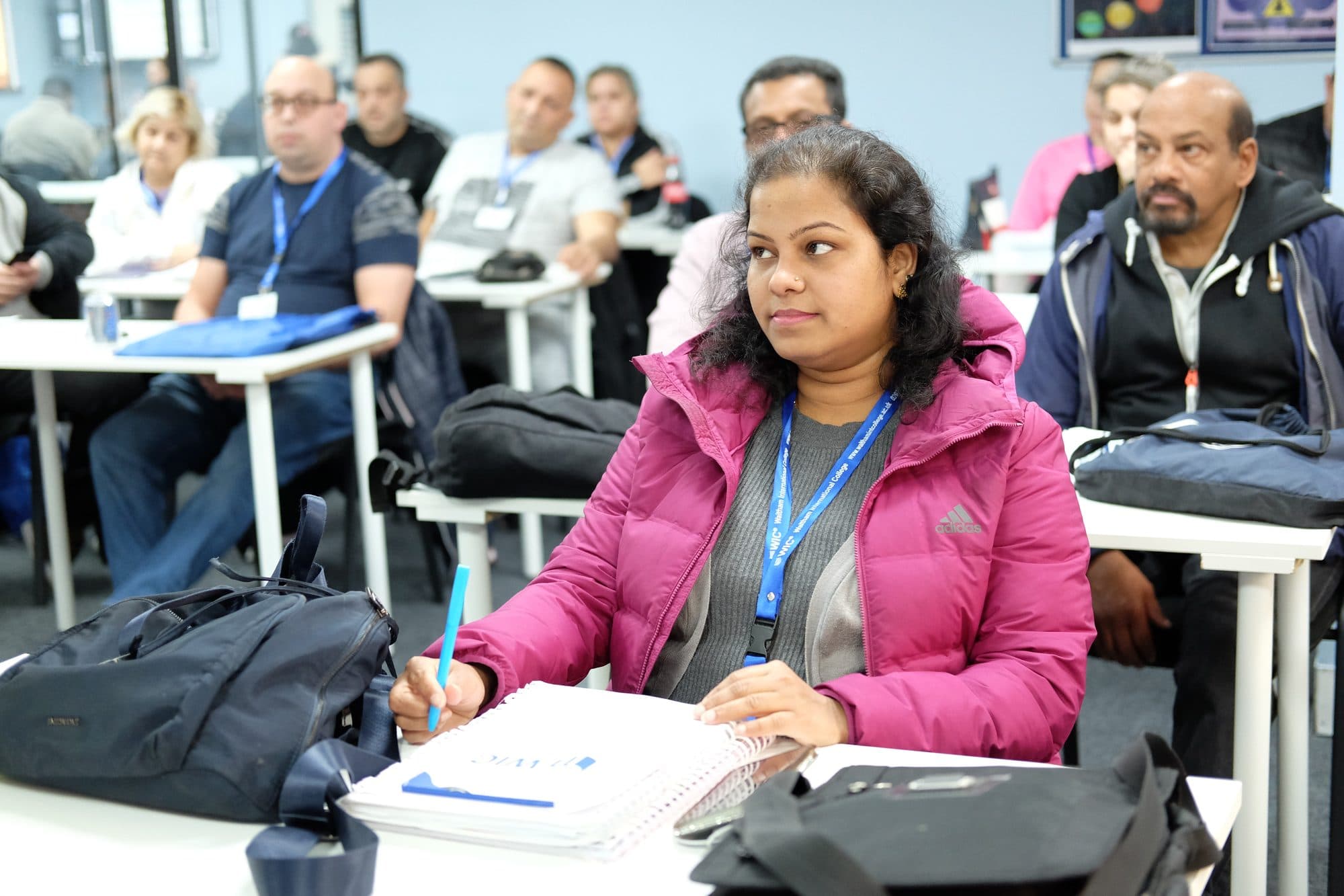 WIC Business Expo session with students and staff